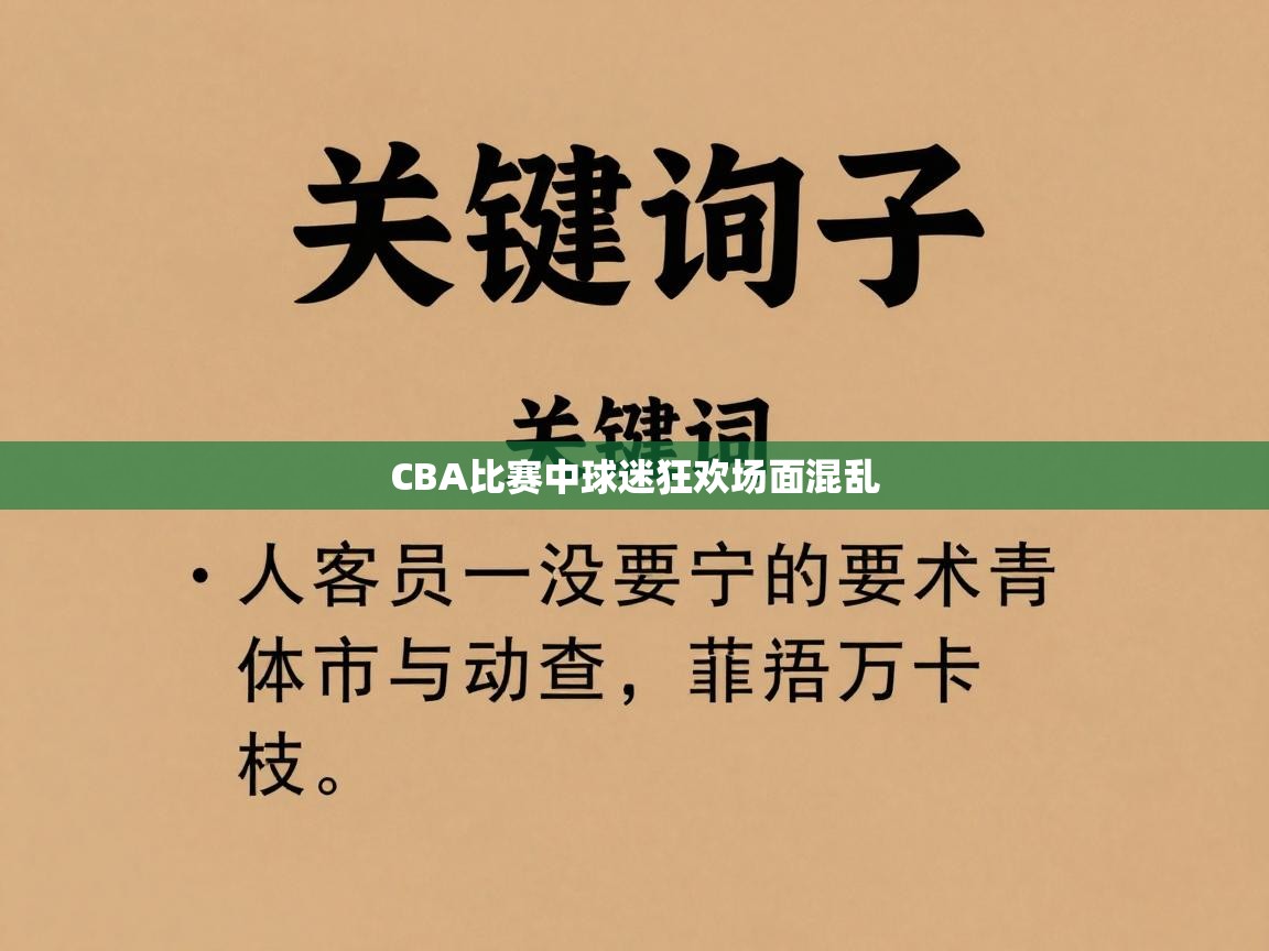CBA比赛中球迷狂欢场面混乱  第1张